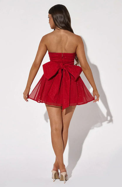 "Belinda" Minikleid mit Schleife