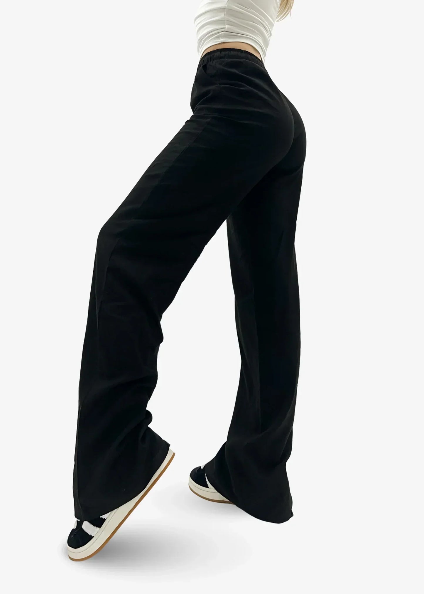 "Hannah" Leinenhose Schwarz