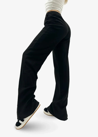 "Hannah" Leinenhose Schwarz