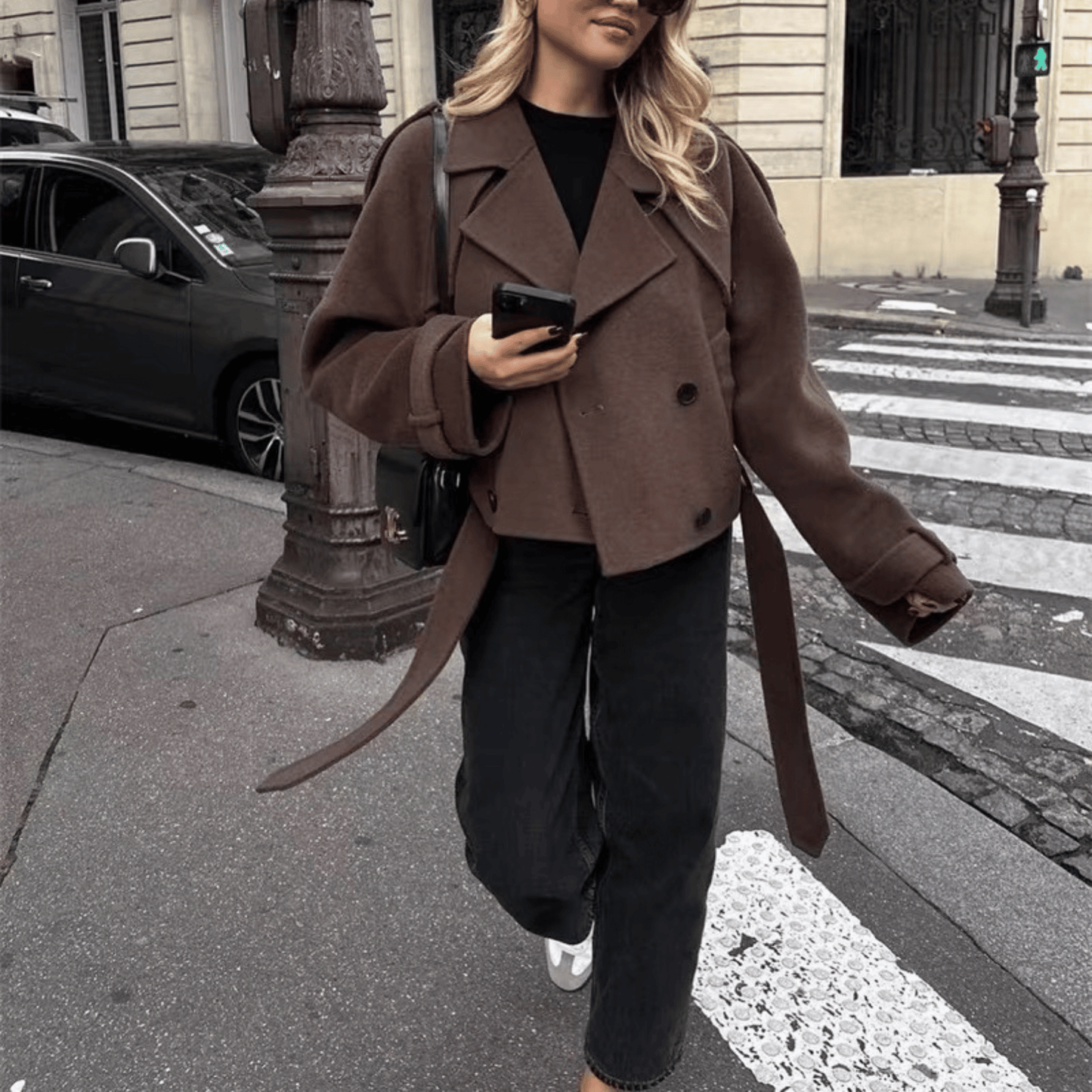 "Victoria" Cropped Trenchcoat