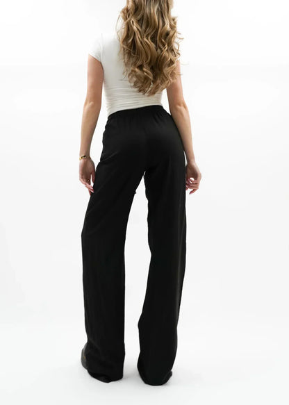 "Hannah" Leinenhose Schwarz