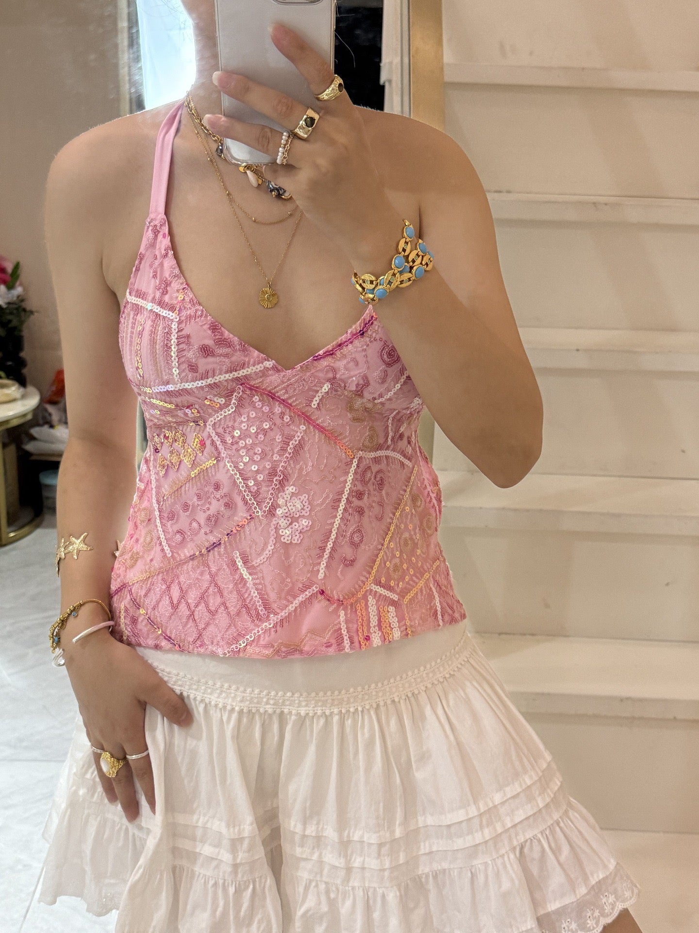 Nova Sequin Halter Top