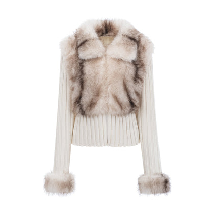 "Elena" Cardigan mit Fell
