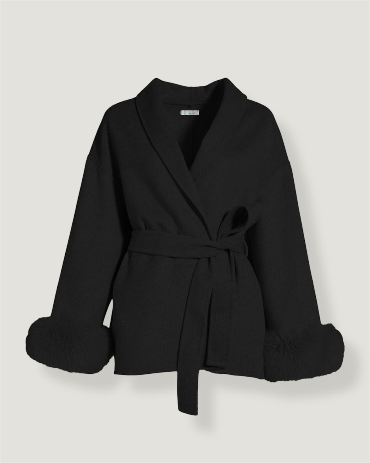 "Celine" Kurzmantel mit Fell