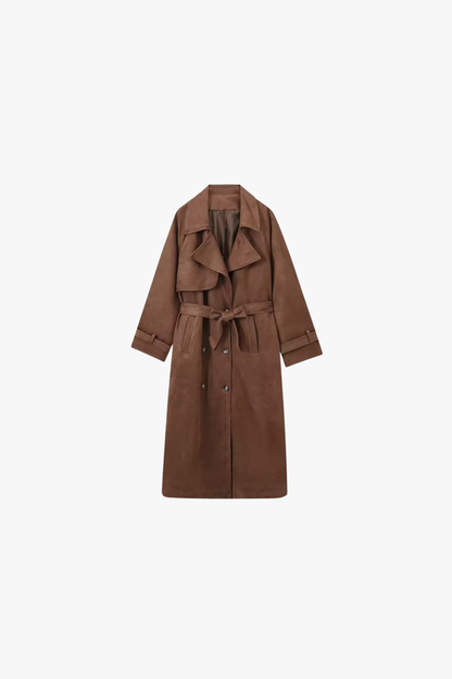 "Autumn Ember" Suede Trench