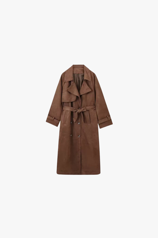 "Autumn Ember" Suede Trench
