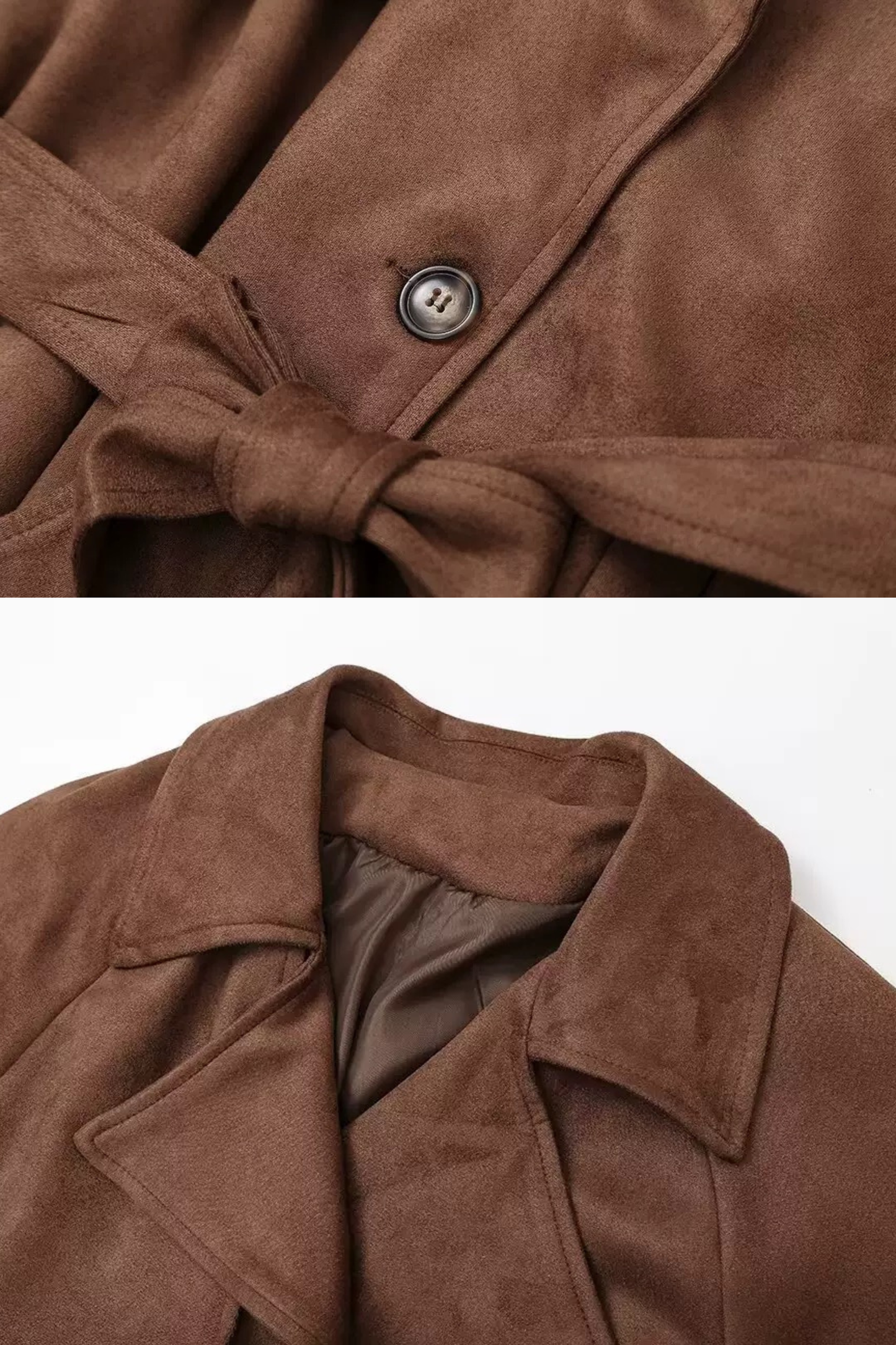 "Autumn Ember" Suede Trench