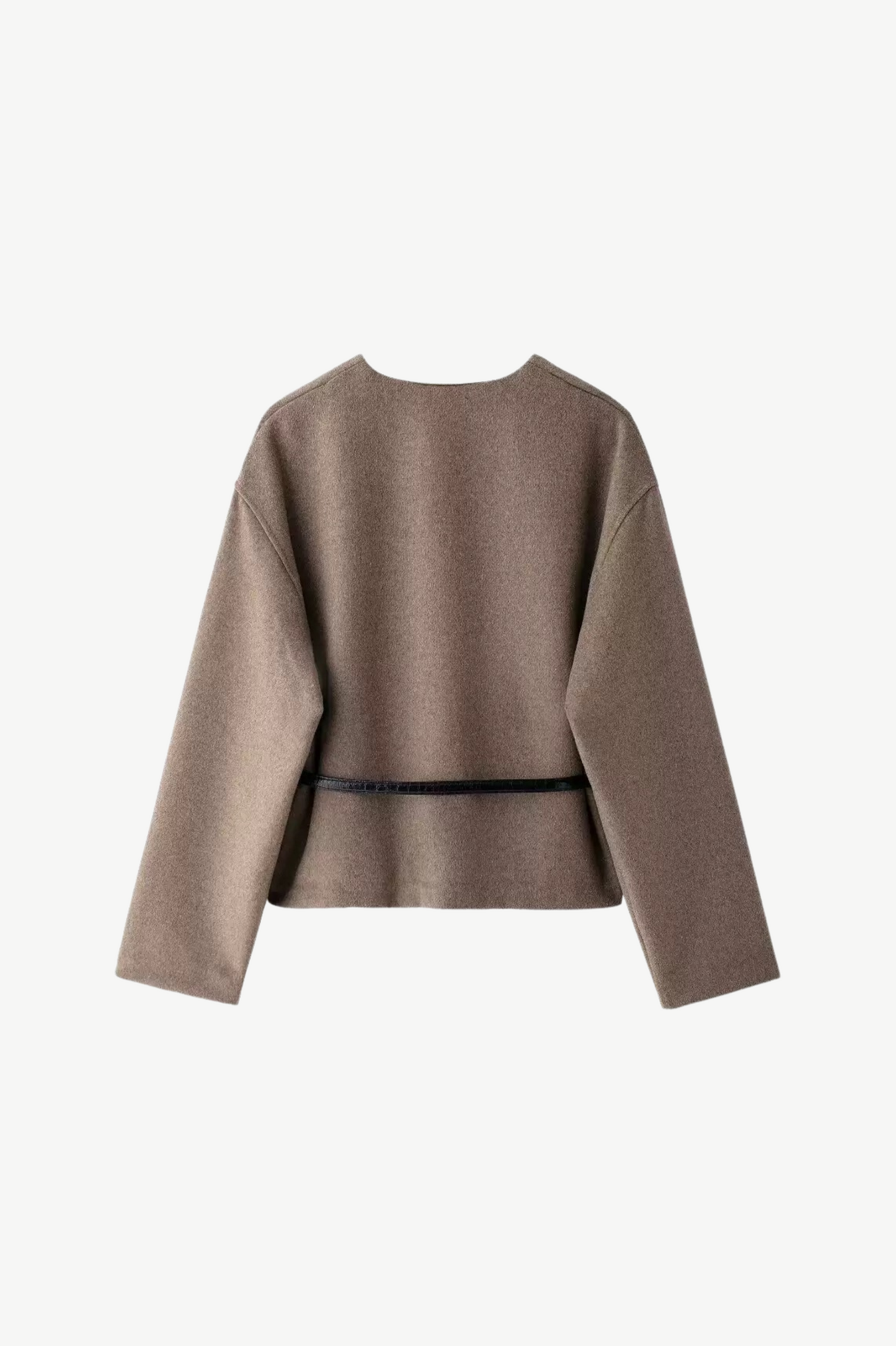 Camel Wrap Wool Jacket