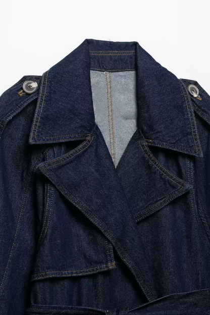 Denim Trench Jacket